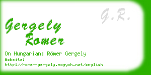 gergely romer business card