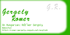 gergely romer business card